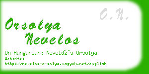 orsolya nevelos business card